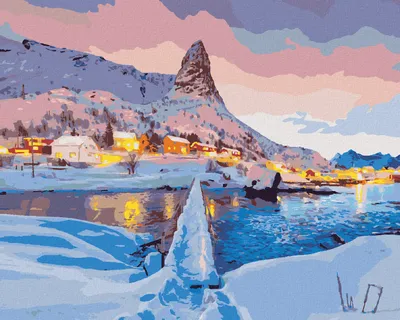 Produktbild von Zuty - Malen nach Zahlen - SONNENUNTERGANG AUF DEM GIPFEL DES HAMMARSKAFTET, 40x50 cm, ohne Keilrahmen