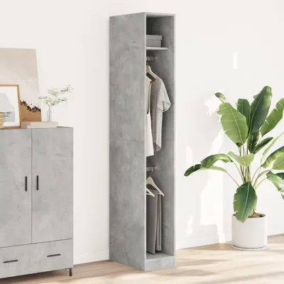 Produktbild von vidaXL Kleiderschrank Betongrau 30x50x200 cm Holzwerkstoff
