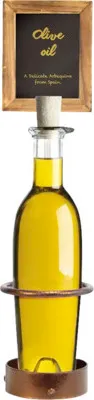 Image de Porte-bouteilles de vin pour une bouteille avec tableau à craie 44,2x11x11,3 cm