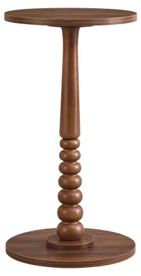 Productafbeelding van VASAGLE bijzettafel, rond, kleine salontafel, met poten van massief hout