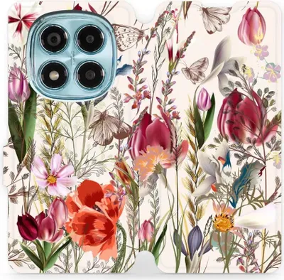 Immagine prodotto di Custodia per cellulare con sportello per Xiaomi Redmi Note 14 Pro 4G, Mobiwear Book, mazzo di fiori
