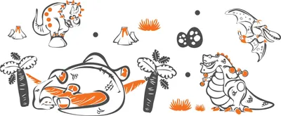 Image de Autocollants muraux pour enfants Jeux de dinosaures