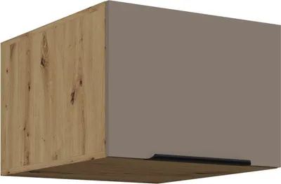 Produktbild von Hängeschrank mit Flügeltüren LUNARA – Breite 50 cm, Dunkelbeige/Eiche