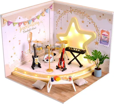 Obrázok produktu pre DIY Miniatúrne súpravy pre bábiky Drevené bábiky Modelová hračka Elektronické dieťa Narodeninový darček