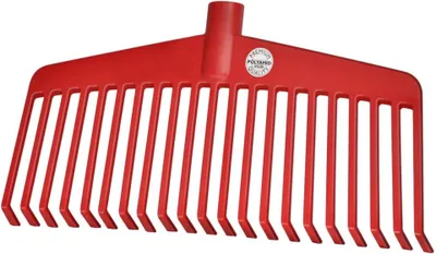 Produktbild von Idealspaten Laubbesen Nylon rot 21 Zinken, Arbeitsbreite 38 cm