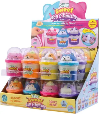 Produktbild von SLIMY Mini Squishy-Tier mit zwei haptisch verschiedenen Slimy-Massen