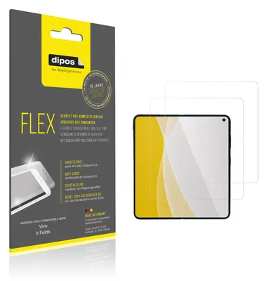 Obrázek produktu pro 2x ochranná fólie pro vnitřní stranu telefonu Vivo X Fold6, 100% krytí displeje, značka dipos Flex