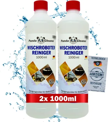 Produktbild von PandaCleaner Wischroboter Reiniger - Reinigungsmittel für Wischroboter - Streifenfreie & materialschonende Reinigung aller Böden - 2 x 1000ml