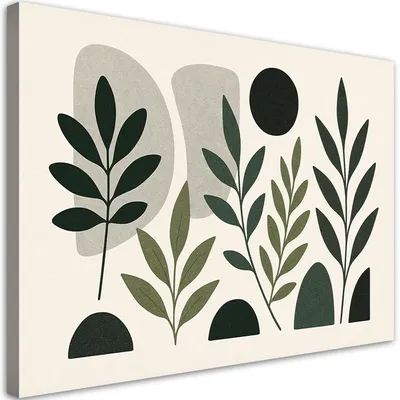 Immagine prodotto di Quadro su tela, Foglie Astrattismo Verde Natura - 120x80