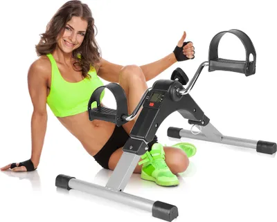 Produktbild von Heimtrainer mit LCD Bildschirm Mini Bike Pedaltrainer Fitnessbike Beintrainer für Training Schwarz