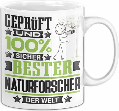 Produktbild von Naturforscher Geschenk Lustiger Spruch für Naturforscher Geschenkidee Bester Naturforscher Der Welt (Weiß)