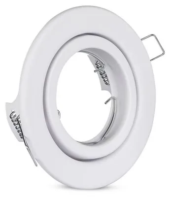 Immagine prodotto di V-TAC VT-7227 Portafaretto led GU10 / GU5.3 da incasso in metallo colore bianco rotondo orientabile - sku 3469