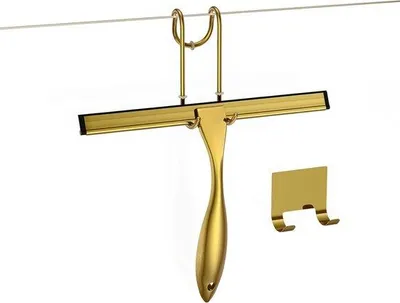 Immagine prodotto di Spazzola per vetri in acciaio inossidabile, 100% antireflex, per finestre e auto, con gancio, 25 cm, dorata
