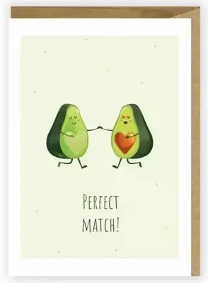 Immagine prodotto di Biglietto di auguri "Avocado", busta ecologica K035 - Cardie