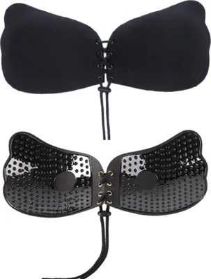 Produktbild von Trägerloser BH Selbstklebend Silikon Push-Up Schwarz Größe B