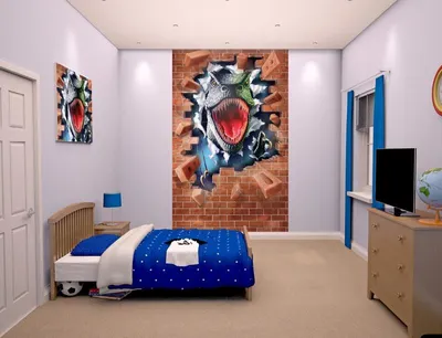 Immagine prodotto di Murale dinosauro poster murale T. Rex camera dei bambini