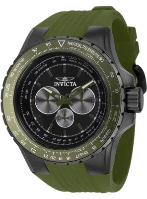 Obrázek produktu pro Invicta Aviator 39302 Pánské Hodinky - Quartz Hnutí - Nerezová Ocel s Černým Ciferníkem - 50 mm