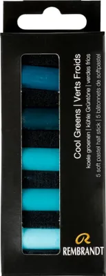 Obrázek produktu pro Rembrandt Soft Pastels Sada suchých pastelů Cool Greens 5 ks