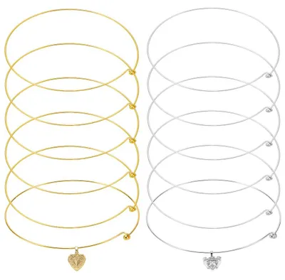 Choker-Halskette 14,5 cm, 12 Stück, Gold & Platin, DIY-Schmuck