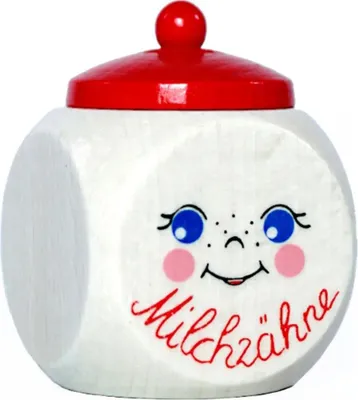 Productafbeelding van Hess Zahndoos "Melktanden" met 12 stuks, in displayverpakking.