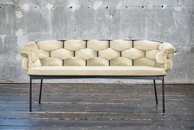 Produktbild von KAWOLA Bank MONTY Sitzbank 220cm Velvet cremeweiß