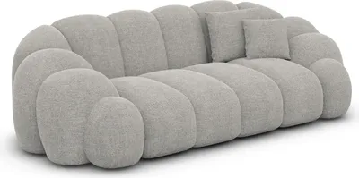 Produktbild von Strukturstoff 2-Sitzer Couch Liora Hellgrau