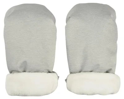 Produktbild von BÉABA, Fäustlinge/Handschuhe/Schutzhandschuhe für Kinderwagen, Regen-/Schneeschutz, Reißverschluss, Ultrawarm, Weich, Fleece gefüttert, Winddicht, Wasserdicht, Atmungsaktiv, Grau meliert