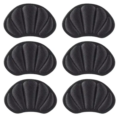 Produktbild von Fersenpolster – Schuhgrößenreduzierer – Fersenpads für Schuhe – Fersenpolster – Absatzpolster – 6 Stück – Schwarz