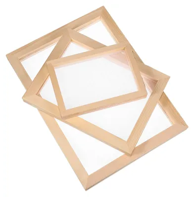 Produktbild von 3-teiliges Holzrahmen-Set für Papierherstellung und kreative Bastelprojekte