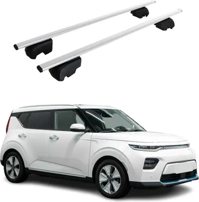 Zdjęcie produktu dla Bagażnik dachowy do Kia Soul EV 2020-2023 metalowy srebrny ABE 2x