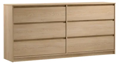 Obrázok produktu pre Široká šuplíková komoda CLAREN - dub cremona