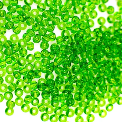 20g Rocailles Glasperlen 8/0 3mm, TSCHECHISCHE HERSTELLUNG, grasgrün