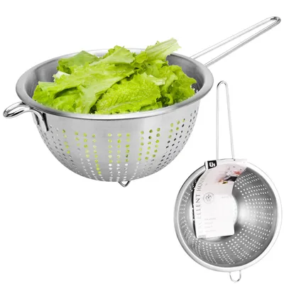 Zdjęcie produktu dla Cedzak Stalowy Durszlak Sitko Z Rączką Kuchenny 21 Cm