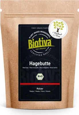 Obrázek produktu pro Biotiva Šípkový prášek 500 g z ekologického zemědělství