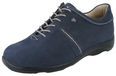 Produktbild von FINN COMFORT Belfort Damen Schnürschuhe blau Nubukleder - Größe: UK 6,5