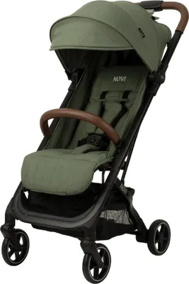 Produktbild von Novi Sky Buggy – ab 6 Monaten bis 22 kg – XXL-Sonnenverdeck – 5-Punkt-Gurt – inkl. Regenschutz - Grün
