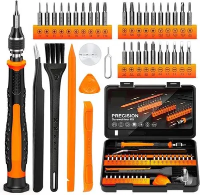 Produktbild von Famanu Präzisionsschraubendreher-Set 38-teilig – Torx- und Sternbits – Magnetische Schraubendreher für Telefon, Konsole und Laptop