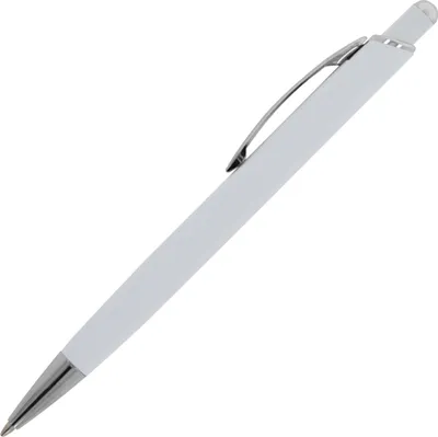 Produktbild von Kugelschreiber / aus Metall / mit Soft Touch / Farbe: weiß