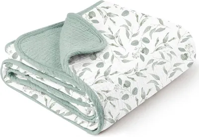Image de Solidchoice - Couverture en mousseline pour bébé, 100% coton, extrêmement douce pour les bébés et les tout-petits, 120 x 120 cm