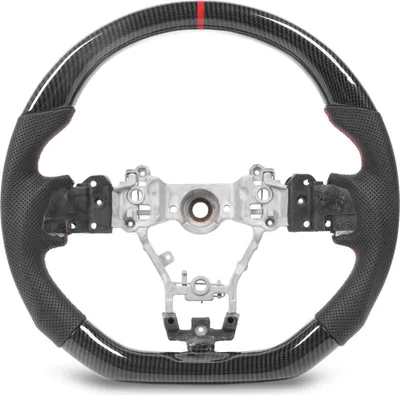 Image de Hydro Dip fibre de carbone look volant cuir perforé de remplacement pour Subaru WRX STI 2015 à 2021