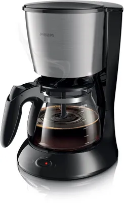 Produktbild von Philips Daily Collection HD7462/20, Filterkaffeemaschine, 1,2 l, Gemahlener Kaffee, 1000 W, Schwarz, Edelstahl