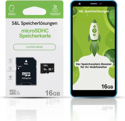 Produktbild von microSD Speicherkarte S&L für LG K30 (2019) - Speicherkapazität: 16 GB