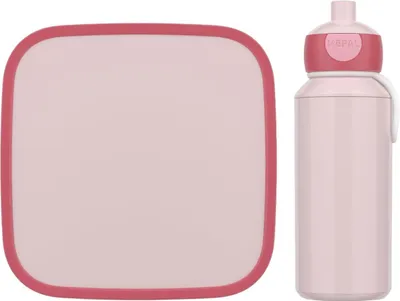 Produktbild von Mepal | Lunch-Set XL Campus | Bentobox groß & Trinkflasche | Spülmaschinenfest | 400 & 1300 ml | Mit Fächern, Gabel & Clip-Verschluss | Perfekt für Snacks & Mahlzeiten | Cool Pink