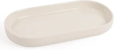 Produktbild von Badkamerdienblad klein, oval, Keramik, crèmeweit, für das Badezimmer