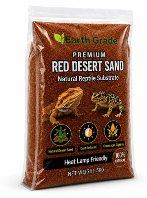 Productafbeelding van Rood Woestijnzand 5 kg – Natuurlijk Reptielensubstraat voor terraria
