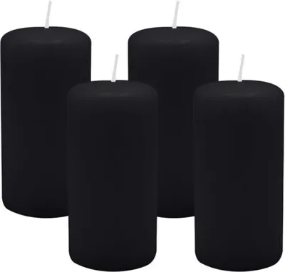Produktbild von 4er Set Adventskranzkerzen Schwarz Ø 50 x 100 mm