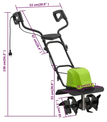 Imagen del producto de vidaXL Motocultivador eléctrico de 800 W con 4 cuchillas para jardín