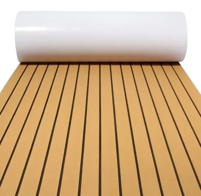Productafbeelding van Teak Foam Vloerbedekking voor Boten - Zelfklevend 240x90cm