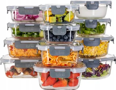 Produktbild von Glas Vorratsdosen Set 12 Stück Hermetisch BPA-frei