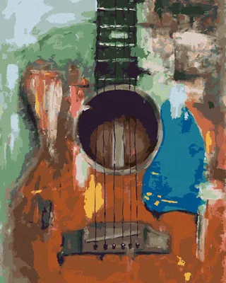 Obrázok produktu pre Zuty - Diamantové maľovanie - GITARA, 40x50 cm, vypnuté plátno na rám